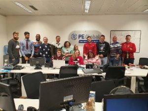 Christmas Jumper Day in UK office